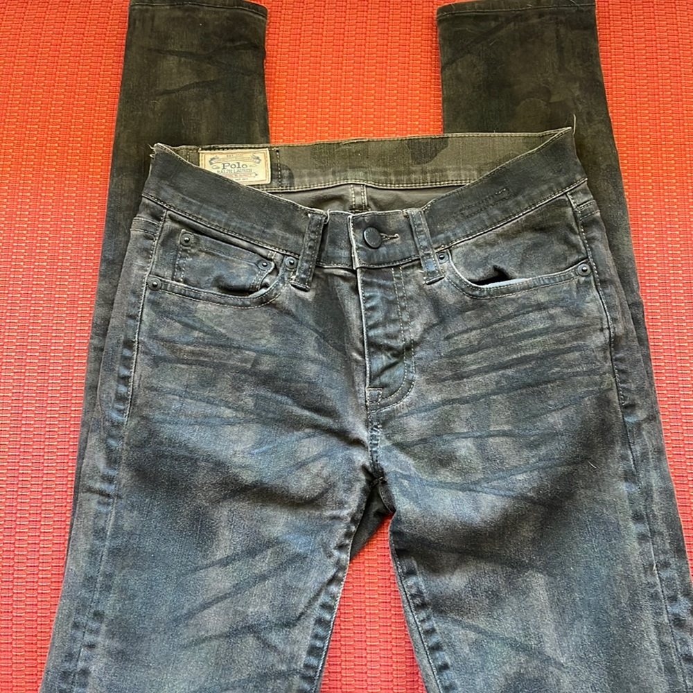 Polo Ralph Lauren Women skinny Camo distressed Jean size 26 waist